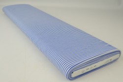 Katoen boerenbont strepen 2.5 mm 167-07 blauw