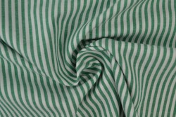 Katoen boerenbont strepen 2.5 mm 167-09 donkergroen
