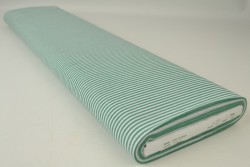 Katoen boerenbont strepen 2.5 mm 167-09 donkergroen
