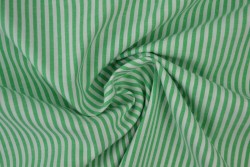 Katoen boerenbont strepen 2.5 mm 167-10 groen