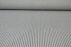 Katoen boerenbont strepen 2.5 mm 167-13 zwart