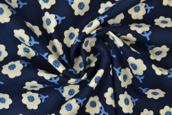 Cotton print 8204-3 dark blue
