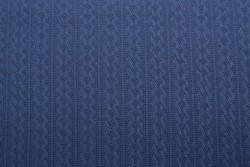 Jacquard cable knit fabric 48 navy