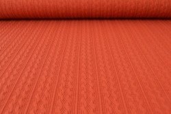 Jacquard cable knit fabric 42 copper