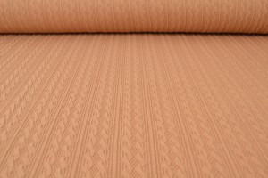 Jacquard cable knit fabric 39 beige