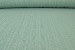 Jacquard cable knit fabric 34 old green