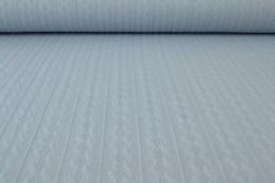 Jacquard cable knit fabric 25 silvergrey