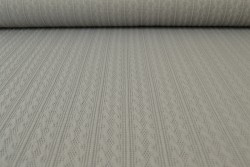 Jacquard cable knit fabric 17 dark grey