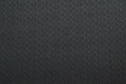 Jacquard cable knit fabric 03 black