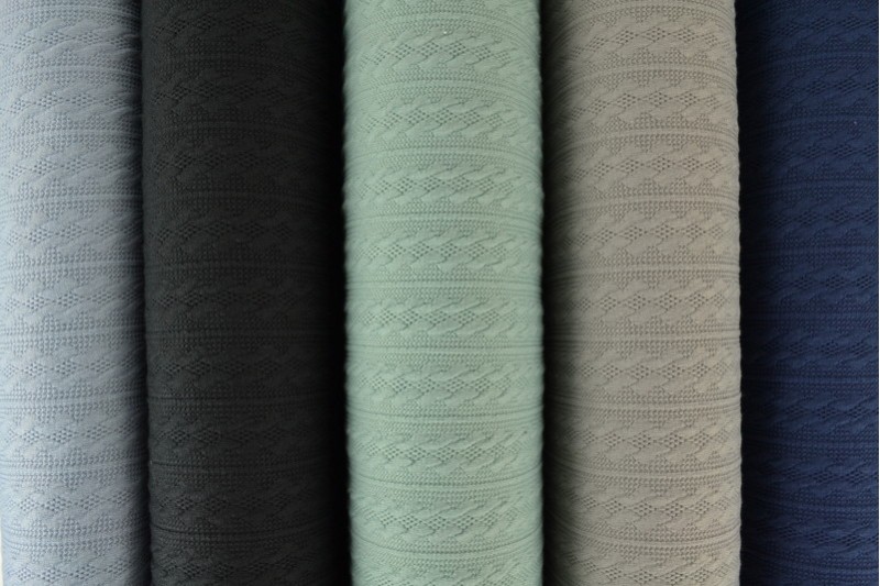 Kleurenkaart gebreide jacquard kabel