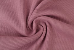 Boordstof rib 38 donker oud roze