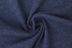 Boordstof rib m15 donker jeans melange