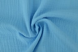 Mousseline 06 aqua blauw