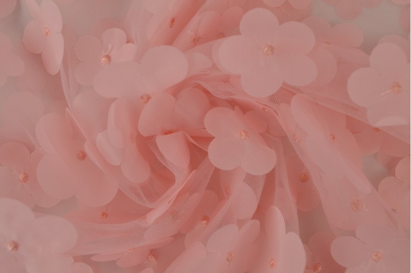 Mesh flower 01-19 old pink