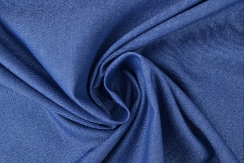 Denim chambray gewassen - 03 indigo blauw