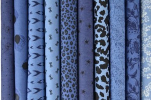 Denim chambray gewassen prints