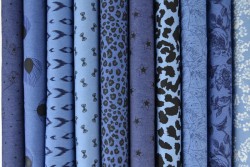 Denim chambray gewassen prints