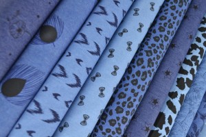 Denim chambray gewassen prints