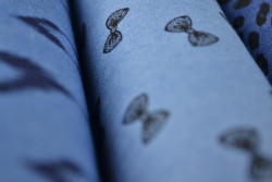 Denim chambray gewassen prints