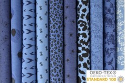 Denim chambray gewassen prints