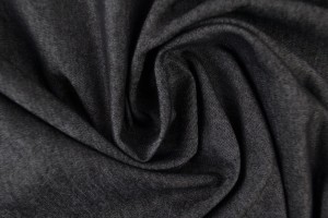 Denim chambray gewassen - 06 zwart