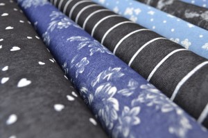 Denim chambray gewassen prints