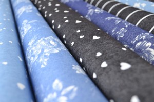 Denim chambray gewassen prints