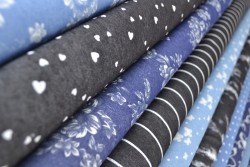 Denim chambray gewassen prints