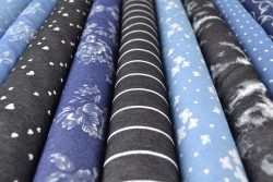Denim chambray gewassen prints