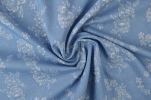 Denim chambray washed print 12-01