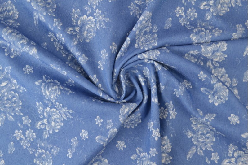 Denim chambray washed print 12-02