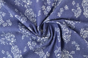 Denim chambray washed print 12-04