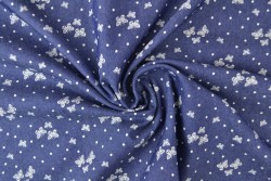 Denim chambray washed print 16-04