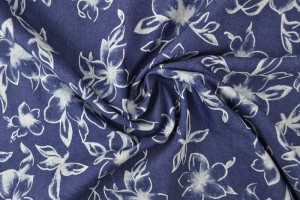 Denim chambray washed print 18-04