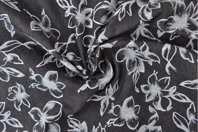 Denim chambray washed print 18-06