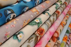 Katoen poplin prints digitaal