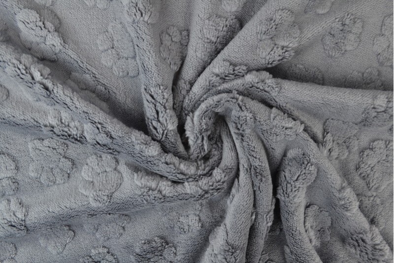 fleece dog paws 17 grey
