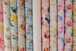 Katoen broderie prints