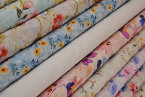 Katoen broderie prints
