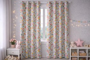 Katoen poplin prints bloemen 3/4
