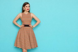 Katoen tricot ''brushed stripes'