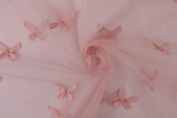 Mesh bowknot 08-19 old pink