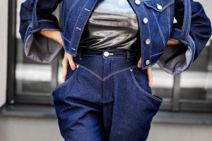 Denim-look Viscose Shine