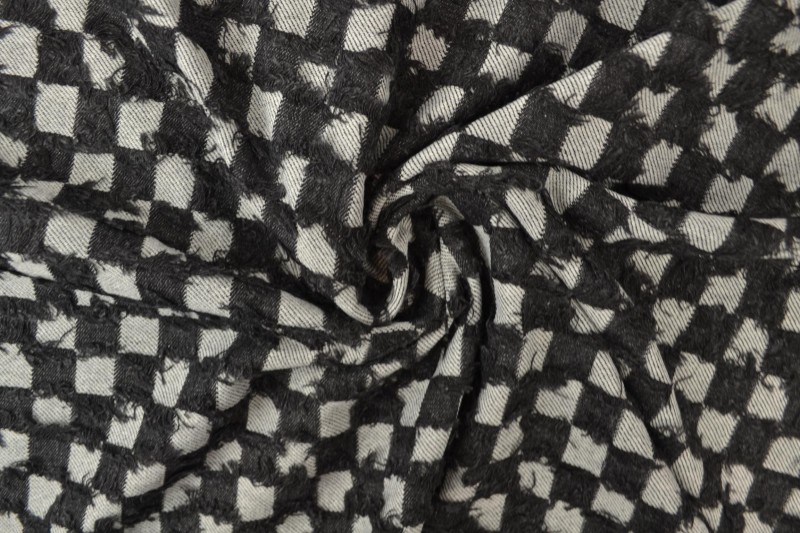 Denim fashion 01-04 checks frayed