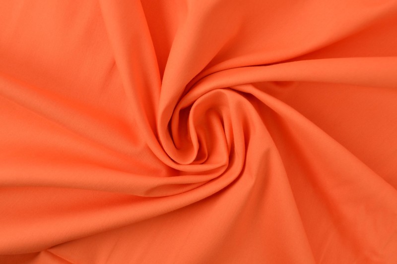 Katoen poplin 23 donker oranje