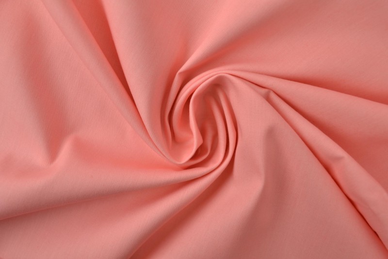 Katoen poplin 40 zalm roze