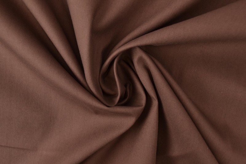 Katoen poplin 43 bruin