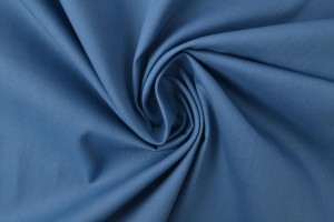 Katoen poplin 138 staalblauw