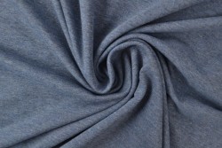French terry m15 donker jeans melange