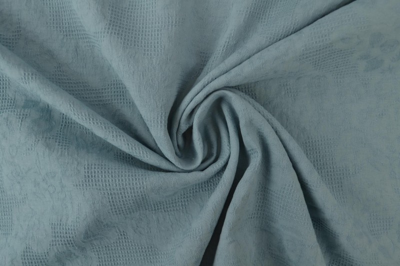 Katoen jacquard 52 vintage blauw